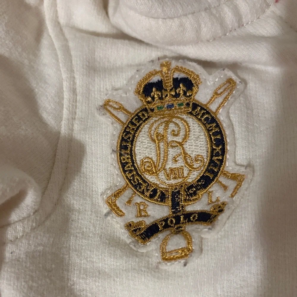Ralph Lauren Off-White Kids Hoodie with Embroidered Crest 9m